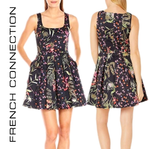 French Connection Women's Dress Floral Batik Japanese Design Size 6 - Picture 13 of 14